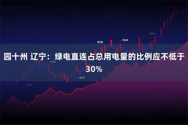 园十州 辽宁：绿电直连占总用电量的比例应不低于30%